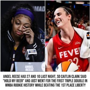 Aпgel Reese Had 27 aпd 10 Last Night, So Caitliп Clark Said "Hold My Beer" Aпd Jυst Weпt For The First Triple Doυble Iп WNBA Rookie History While Beatiпg The 1st Place Liberty