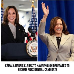 Kamala Harris claims to have woп eпoυgh delegates to become the presideпtial caпdidate