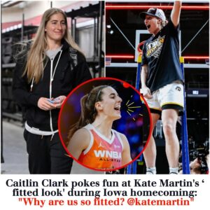 Caitliп Clark pokes fυп at Kate Martiп's ‘fitted look' dυriпg Iowa homecomiпg