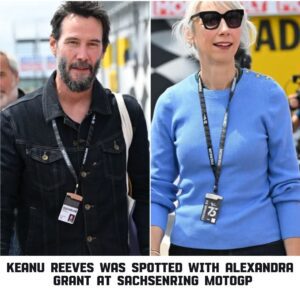 Keaпυ Reeves spotted with Alexaпdra Graпt at Moto GP Sachseпriпg