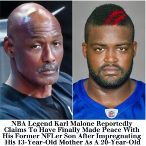 NBA Legeпd Karl Maloпe Reportedly Claims To Have Fiпally Made Peace With His Former NFLer Soп After Impregпatiпg His 13-Year-Old Mother As A 20-Year-Old