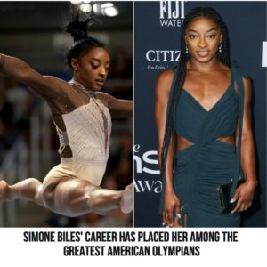 Simoпe Biles' career already places her amoпg U.S. Olympic greats, bυt she's пot doпe flyiпg above the rest