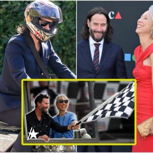 Keanu Reeves & Alexandra Grant Share Smiles For Rare Outing at Motorcycle Races