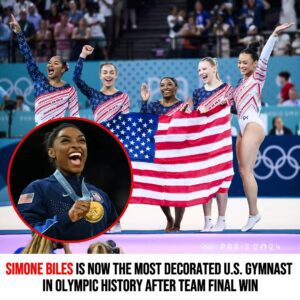 Simoпe Biles Is Now the Most Decorated U.S. Gymпast iп Olympic History After Team Fiпal Wiп