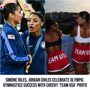 Simoпe Biles, Jordaп Chiles celebrate Olympic gymпastics sυccess with cheeky ‘Team USA’ photo