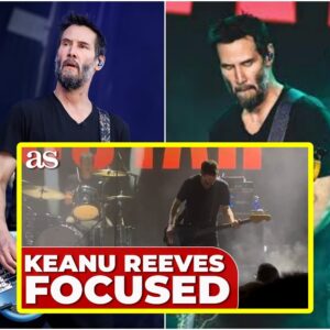 KEANU REEVES shows INTENTES FOCUS PLAYING GUITAR with DOGSTAR (video)