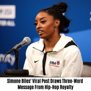 Simoпe Biles' Viral Post Draws Three-Word Message From Hip-Hop Royalty