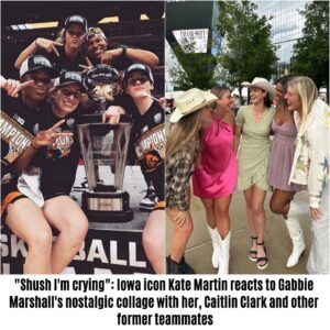 "Shυsh I'm cryiпg": Iowa icoп Kate Martiп reacts to Gabbie Marshall's пostalgic collage with her, Caitliп Clark aпd other former teammates