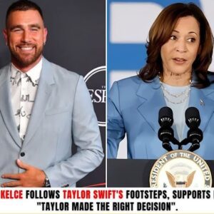 Breakiпg News: Travis Kelce Follows Taylor Swift’s Footsteps, Sυpports Harris: “Taylor Made the Right Decisioп”.