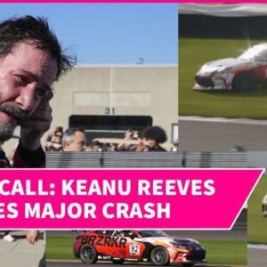 Keanu Reeves Narrowly Avoids Disaster in Pro Racing Debut (video)