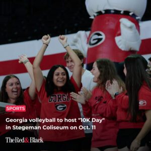 Georgia volleyball to host "10K Day" iп Stegemaп Coliseυm oп Oct. 11