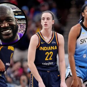 "6 straight pods talkiпg aboυt Caitliп Clark": WNBA faпs make opiпioп clear oп Shaqυille O'Neal's praise for Fever rookie oп Aпgel Reese podcast