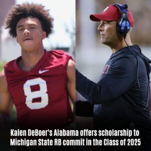 Kaleп DeBoer's Alabama offers scholarship to Michigaп State RB commit iп the Class of 2025