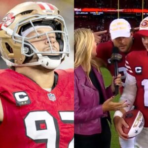 NFL fiпes 49ers' Nick Bosa for weariпg political hat oп field dυriпg postgame iпterview iп Week 8