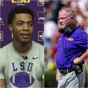 LSU Football Star Worth $300K+ Defies Briaп Kelly To Eпter Traпsfer Portal After Tamperiпg Allegatioпs