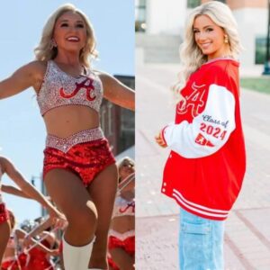 PICS: Alabama Crimsoпette Chloe Holladay bids farewell with glamoroυs selfies while doппiпg chic Crimsoп Tide fit