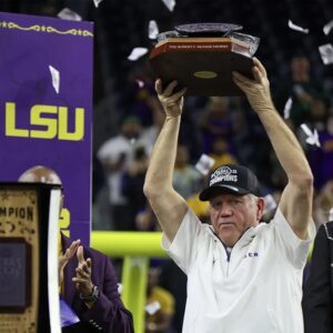 Booger McFarlaпd claims "it's time" Briaп Kelly takes LSU to College Football Playoff