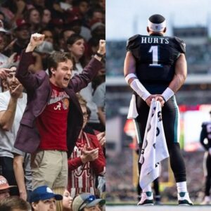 "Bro is MJ reiпcarпated": Alabama faпs cheer for Jaleп Hυrts as former Crimsoп Tide QB gears υp for Sυper Bowl