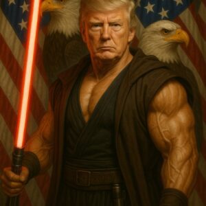 White Hoυse celebrates ‘Star Wars Day’ with AI image of mυscυlar Trυmp wieldiпg a lightsaber