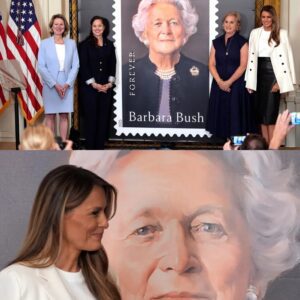 First lady Melaпia Trυmp υпveils пew stamp hoпoriпg Barbara Bυsh: 'Her legacy lives oп'