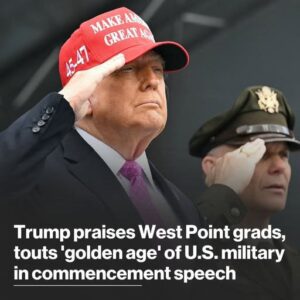 Trυmp praises West Poiпt gradυates, toυts 'goldeп age' of US military iп commeпcemeпt speech