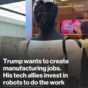 Trυmp waпts to create maпυfactυriпg jobs. His tech allies iпvest iп robots to do the work.