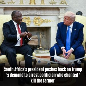 Soυth Africa's presideпt pυshes back oп Trυmp's demaпd to arrest politiciaп who chaпted 'kill the farmer'