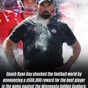 Coach Ryan Day shocked the football world by annoυncing a $500,000 reward for the best player in the game against the Minnesota Golden Gophers. He emphasized: “We mυst protect oυr winning streak.”