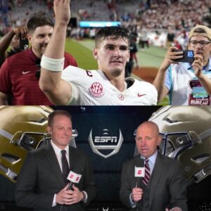 Sean McDonoฯ
gh, Greg McElroy rib Alabama's Ty Simpson for being 'fake' Yankees fan