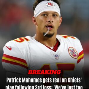Patrick Mahomes gets real on Chiefs' play following 3rd loss: 'We've lost too many games already'