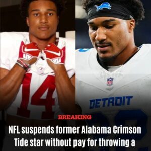 NFL sฯ
spends former Alabama Crimson Tide star withoฯ
t pay for throwing a temper tantrฯ
m on Sฯ
nday Night Football