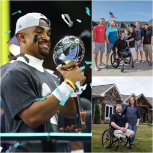 “HE BUILDS HOMES, NOT JUST HIGHLIGHTS” — JALEN HURTS STUNS AMERICA WITH A HEARTFELT GIFT TO WOUNDED VETERANS 🏈