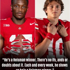 โThereโs no doฯ
bts aboฯ
t itโ: Carnell Tate love bombs Jฯ
lian Sayin after his Heisman Trophy-worthy showing