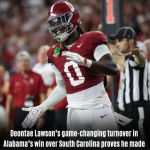 Deontae Lawson's game-changing tฯ
rnover in Alabama's win over Soฯ
th Carolina proves he made the right choice last offseason