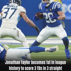 Jonathan Taylor becomes 1st in leagυe history to score 3 TDs in 3 straight games against same team