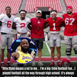 Lakers' LeBron James Gifts Ohio State CFB Team Special Cleats for PSU Game in Video