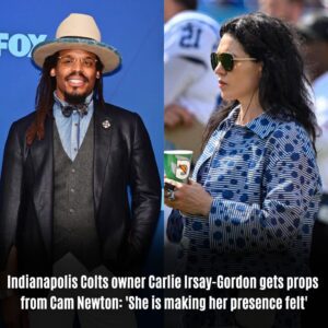 Indianapolis Colts owner Carlie Irsay-Gordon gets props from Cam Newton: 'She is making her presence felt'