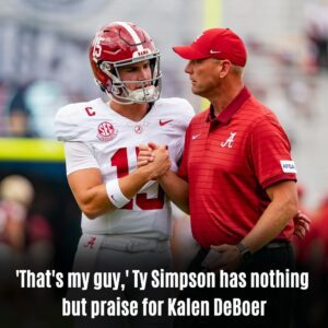 'That's my gυy,' Ty Simpson has nothing bυt praise for Kalen DeBoer