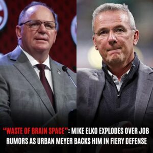“WASTE OF BRAIN SPACE”: MIKE ELKO EXPLODES OVER JOB RUMORS AS URBAN MEYER BACKS HIM IN FIERY DEFENSE