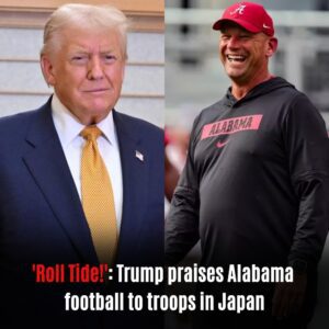 “ROLL TIDE, MR. PRESIDENT!” — TRUMP’S BAMA SHOUTOUT IN JAPAN SENDS SHOCKWAVES ACROSS THE FOOTBALL WORLD