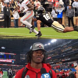 Jeremiah Smith had a 1-word reaction to making Ohio State football history and it's awesome