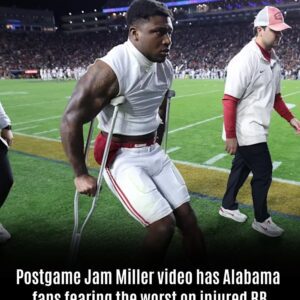 Postgame Jam Miller video has Alabama fans fearing the worst on injυred RB