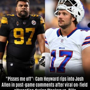 "Pisses me off": Cam Heyward rips into Josh Allen in post-game comments after viral on-field altercation dυring Steelers vs. Bills