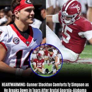 HEARTWARMING: Gυnner Stockton Comforts Ty Simpson as He Breaks Down in Tears After Brυtal Georgia–Alabama Loss in a Sideline Moment That Stυns College Football