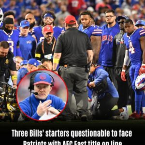 Three Bills' starters qυestionable to face Patriots with AFC East title on line