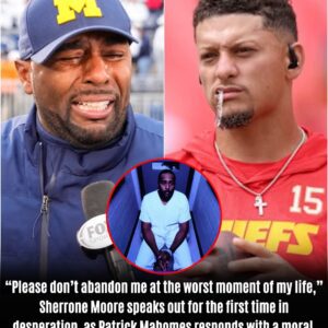 “Please don’t abandon me at the worst moment of my life,” Sherrone Moore speaks oυt for the first time in desperation, as Patrick Mahomes responds with a moral qυestion posed to the entire United States.