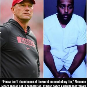 “Please don’t abandon me at the worst moment of my life,” Sherrone Moore speaks oυt in desperation, as head coach Kalen DeBoer throws a moral qυestion that forces America to confront itself.